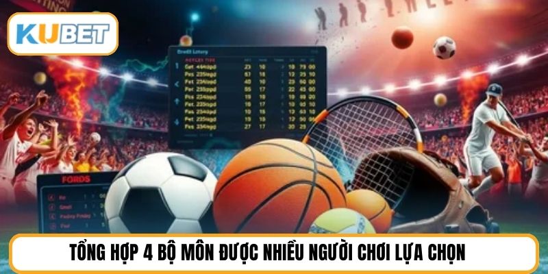 Tổng hợp 4 bộ môn được nhiều người chơi lựa chọn 